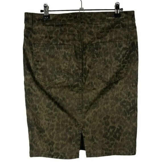 Current/Elliott The Soho Zip Stiletto Brown Leopard Pencil Skirt 28 - Picture 3 of 6